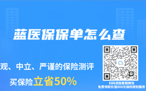 藍(lán)醫(yī)保保單怎么查