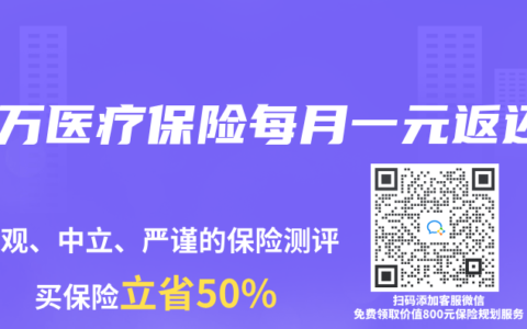 百萬醫(yī)療保險(xiǎn)每月一元返還