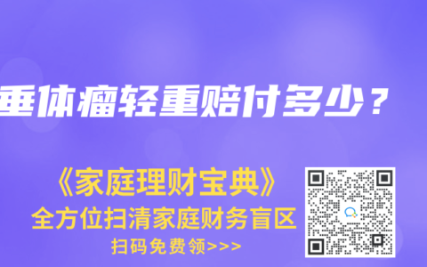 垂體瘤輕重賠付多少？